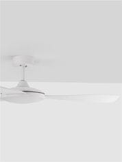Nova Luce NOVA LUCE stropní ventilátor BLAIRE tělo z hliníku matná bílá a sklo 3ABS bílé listy 9952360