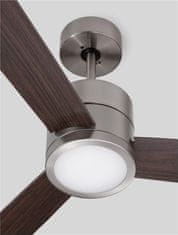 Nova Luce NOVA LUCE stropní ventilátor AXEL nerez hliník a listy z teakového dřeva a ořechu 9952345