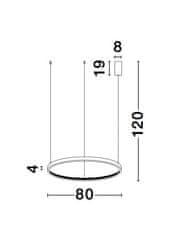 Nova Luce NOVA LUCE závěsné svítidlo PRESTON černý hliník a akryl LED 50W 230V 3000K IP20 stmívatelné 9865180