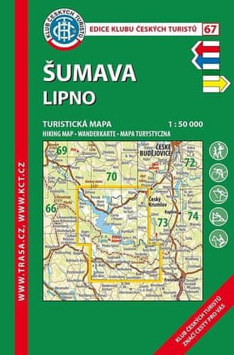 KČT 67 Šumava Lipno 1:50 000 Turistická mapa