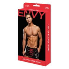 Envy Lace-up boxerky - černá/červená: S/M