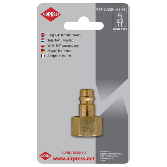 shumee ZÁSTRČKA VNITŘNÍ ZÁVIT 3/8" EURO AIRPRESS