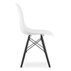 vyprodejpovleceni Bílá židle YORK OSAKA s černými nohami