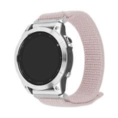 FIXED Nylonový řemínek Nylon Sporty Strap pro Garmin QuickFit 22mm, růžově zlatý (FIXNST2-QF22MM-ROG)