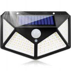 LUMILED Solární světlomet LED zahradní fasádní lampa VERIS 6500K IP65 PIR