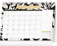 Presco Publishing NOTIQUE Měsíční plánovací kalendář Abstrakt 2025, 30 x 21 cm