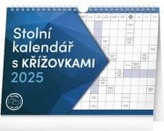 Presco Publishing NOTIQUE Stolní kalendář s křížovkami s háčkem 2025, 30 x 21 cm