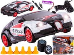 shumee Drift Car, Auto RC Drift 1:24 2,4 GHz 4WD ČERNÁ A BÍLÁ BUGATTI