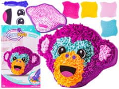 shumee Kreativní sada vyšívací sady, maskot, vycpané zvířátko na šití, dekorativní polštář DIY MONKEY