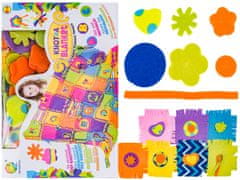 shumee Kreativní sada, výšivka, plyšová přikrývka na šití DIY PATCHWORK DEKA + PÍSMENKA, DEKORACE