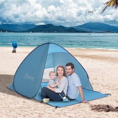 OUTSUNNY Beach Shelter Rychlá Montáž Plážový Stan Pop Up Tent, Automatic, Polyester, Blue, 200X150X119Cm 