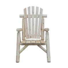 OUTSUNNY Adirondack Zahradní Židle Zahradní Židle Dřevěná Židle S Vysokým Opěradlem S Područkou Přírodní Jedlové Dřevo 83 X 68 X 101 Cm 