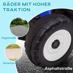 HOMCOM Traktor Trailer Dětský Ride-On Traktor Dálkové Ovládání Elektrické Auto Mp3 Světlomet 3-6Km/H 3-6 Years Blue 