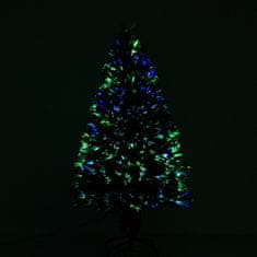 HOMCOM Vánoční Stromek Umělý Vánoční Stromek Led Světelné Vlákno 120 Cm 