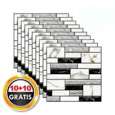 HOME & MARKER® Samolepicí mramorová tapeta, 3D samolepky na zeď s mramorovým vzhledem MARBLEBLOCKS (10+10 ZDARMA) | M2ARBLEBLOCKS