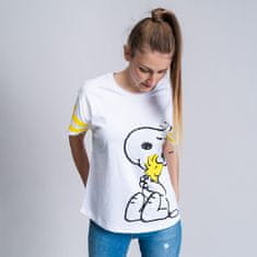 CurePink Pánské tričko Snoopy: Obejmout (XL) bílá bavlna