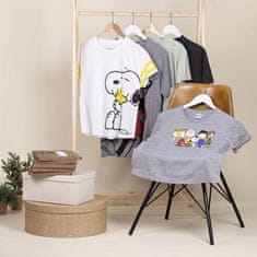 CurePink Pánské tričko Snoopy: Obejmout (XL) bílá bavlna