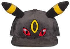 CurePink Snapback čepice - kšiltovka s ušima Pokémon: Umbreon (nastavitelná)