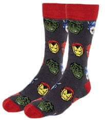 CurePink Pánské ponožky Marvel: Avengers Set 3 párů (velikost EU 36-41)