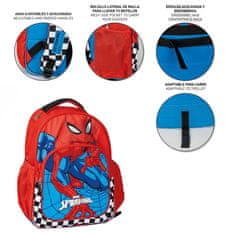 CurePink Školní batoh Marvel|Spiderman: Akce (objem 20 litrů|32 x 42 x 15 cm)