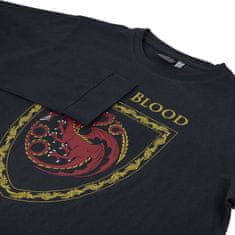 CurePink Pánské pyžamo Game Of Thrones|Hra o trůny|House Of The Dragon|Rod draka: Oheň & krev (L) černá bavlna