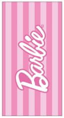 CurePink Ručník - osuška Barbie: Logo (70 x 140 cm)