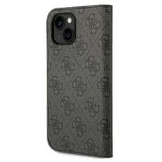 Guess GUBKP14SHG4SHK hard silikonové pouzdro iPhone 14 6.1" black book 4G Vintage Gold Logo