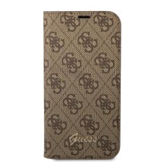 Guess GUBKP14XHG4SHW hard silikonové pouzdro iPhone 14 PRO MAX 6.7" brown book 4G Vintage Gold Logo