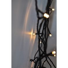 Solight  LED venkovní vánoční řetěz, 200 LED, 20m, přívod 5m, 8 funkcí, časovač, IP44, teplá bílá