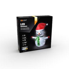 Solight  LED sněhulák venkovní 40LED, teplá bílá, IP44, výška 70cm, 3x AA, časovač