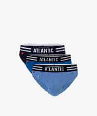 ATLANTIC Pánské sportovní slipy 3Pack - vícebarevné/modré Velikost: M