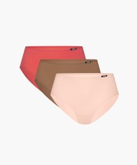 ATLANTIC Dámské klasické kalhotky 3Pack - světle korálová/světle růžová/tmavě béžová Velikost: XL