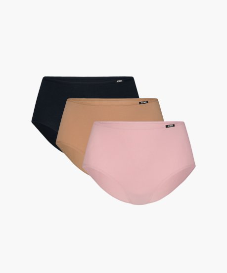 ATLANTIC Dámské kalhotky Maxi 3Pack - světle růžová/tmavě béžová/tmavě modrá