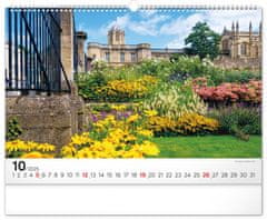 Presco Publishing NOTIQUE Nástěnný kalendář Zahrady 2025, 48 x 33 cm