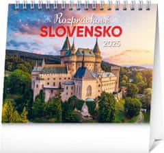 Grooters NOTIQUE Stolový kalendár Rozprávkové Slovensko 2025, 16,5 x 13 cm