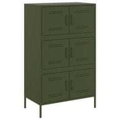 Vidaxl Skříň highboard olivově zelená 68 x 39 x 113 cm ocel