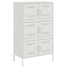 Vidaxl Skříň highboard bílá 68 x 39 x 113 cm ocel