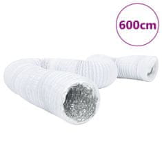 shumee vidaXL Ventilační potrubí hliník a PVC 6 m Ø 20 cm