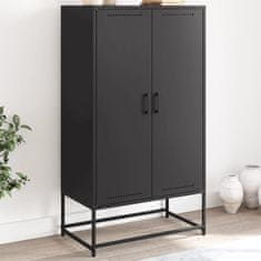 Vidaxl Skříň highboard černá 68,5 x 38,5 x 123,5 cm ocel