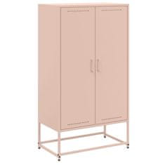 Vidaxl Skříň highboard růžová 68,5 x 38,5 x 123,5 cm ocel