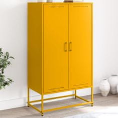 shumee Skříň highboard olivově zelená 68.5 x 38.5 x 123.5 cm ocel