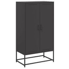 Vidaxl Skříň highboard černá 68,5 x 38,5 x 123,5 cm ocel