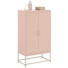 Vidaxl Skříň highboard růžová 68,5 x 38,5 x 123,5 cm ocel