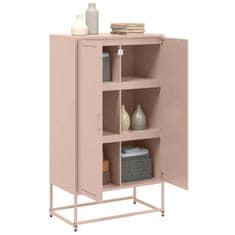 Vidaxl Skříň highboard růžová 68,5 x 38,5 x 123,5 cm ocel