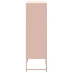 Vidaxl Skříň highboard růžová 68,5 x 38,5 x 123,5 cm ocel