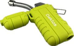 Daklos Plazmový nabíjecí vodě a větruodolný flexibilní elektrický zapalovač s LED světlem v dárkové krabičce - Fluorescenční žlutá