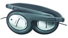 Panasonic RP-HT090E-H, drátové sluchátka, přes hlavu, 3,5mm jack, 6,3mm jack, kabel 5m, ovládání hlasitosti, šedá