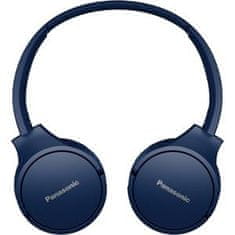 Panasonic RB-HF420BE-A, bezdrátové sluchátka, přes hlavu, Bluetooth, Mikrofon, XBS, 50 hodin výdrž, modrá