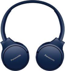 Panasonic RB-HF420BE-A, bezdrátové sluchátka, přes hlavu, Bluetooth, Mikrofon, XBS, 50 hodin výdrž, modrá