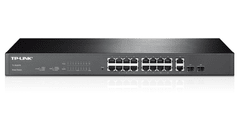 TP-Link "JetStream 16-Port Gigabit Smart Switch with 2 Gigabit SFP SlotsPORT: 16× Gigabit RJ45 Ports, 2× Gigabit SFP S